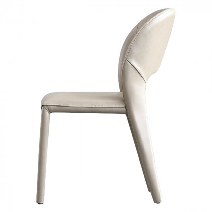 Mobital Bosco Dining Chair - Studio Taupe Pebbled Leather