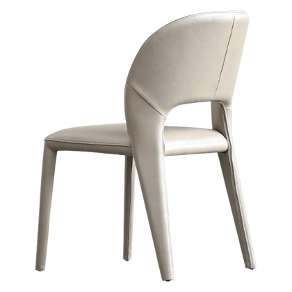 Mobital Bosco Dining Chair - Studio Taupe Pebbled Leather