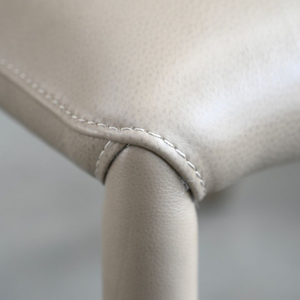 Mobital Bosco Dining Chair - Studio Taupe Pebbled Leather