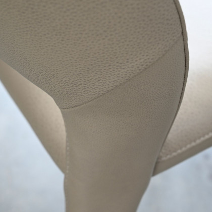 Mobital Bosco Dining Chair - Studio Taupe Pebbled Leather