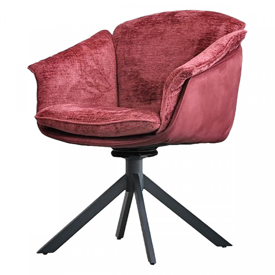 Mobital - Eloise Dining Chair Swivel 180 Burgundy