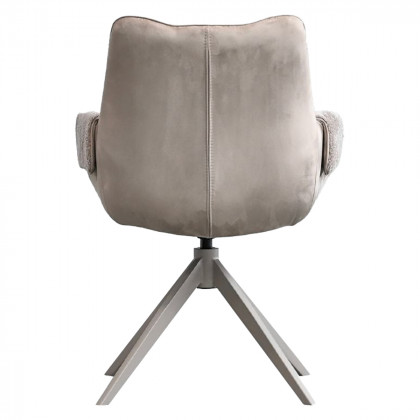 Mobital - Espara Dining Chair in Avena Oat Alcantara/ Alpaca Chenille