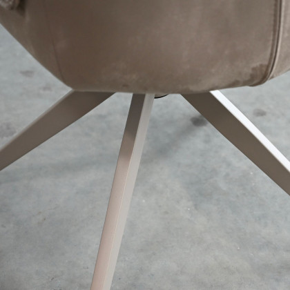 Mobital - Espara Dining Chair in Avena Oat Alcantara/ Alpaca Chenille