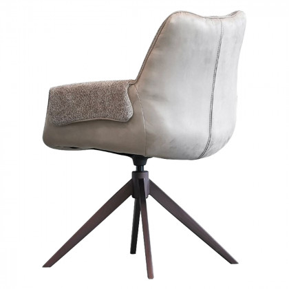 Mobital - Espara Dining Chair in Avena Oat Alcantara/ Alpaca Chenille