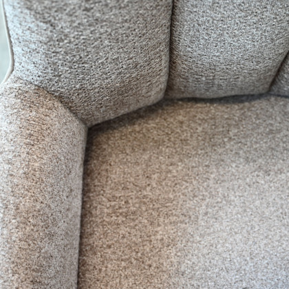 Mobital - Espara Dining Chair in Avena Oat Alcantara/ Alpaca Chenille