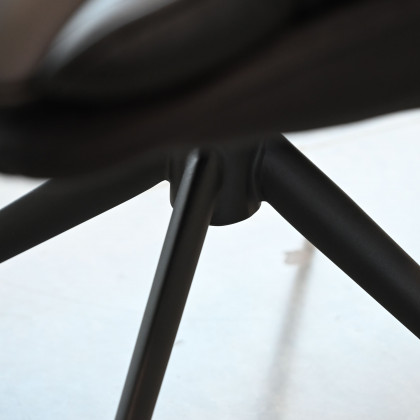 Mobital - Huracan Dining Chair in Carbon Alcantara/ Nero Nemesis