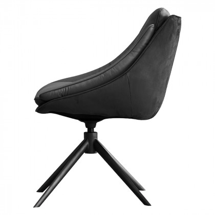 Mobital - Huracan Dining Chair in Carbon Alcantara/ Nero Nemesis