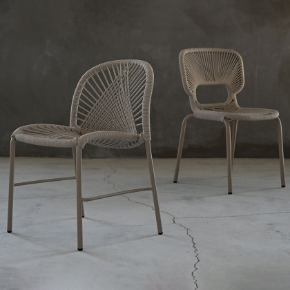 Mobital - Kamari Indoor/Outdoor Dining Chair Stackable in Taupe