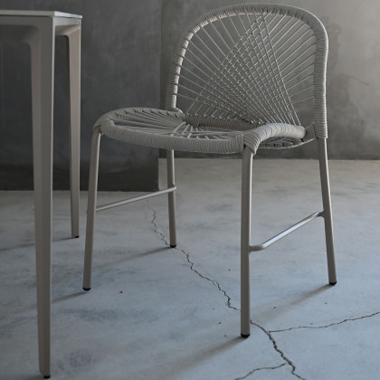 Mobital - Kamari Indoor/Outdoor Dining Chair Stackable in Taupe