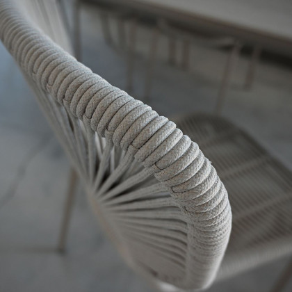 Mobital - Kamari Indoor/Outdoor Dining Chair Stackable in Taupe