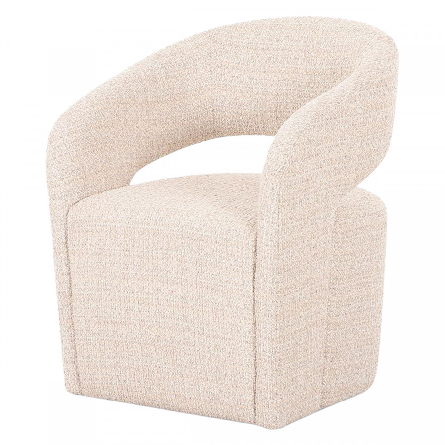 Mobital - Saint Dining Chair With Castors Ostrich