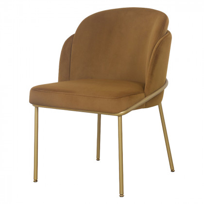 Mobital Wallen Dining Chair - Fennelseed, Black Powder Coated Steel Base