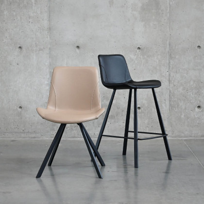 Mobital - Billy Counter Stool in Pebbled Black
