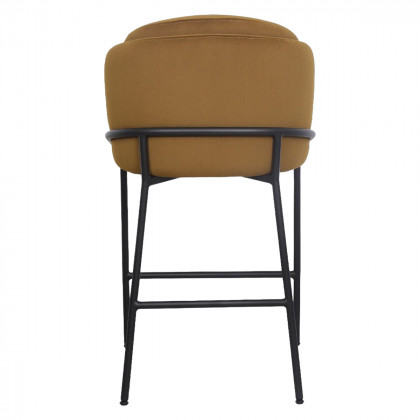 Mobital Wallen Counter Stool - Fennelseed, Black Powder Coated Steel Base