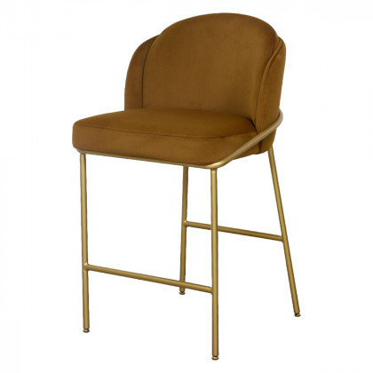Mobital Wallen Counter Stool - Fennelseed, Black Powder Coated Steel Base