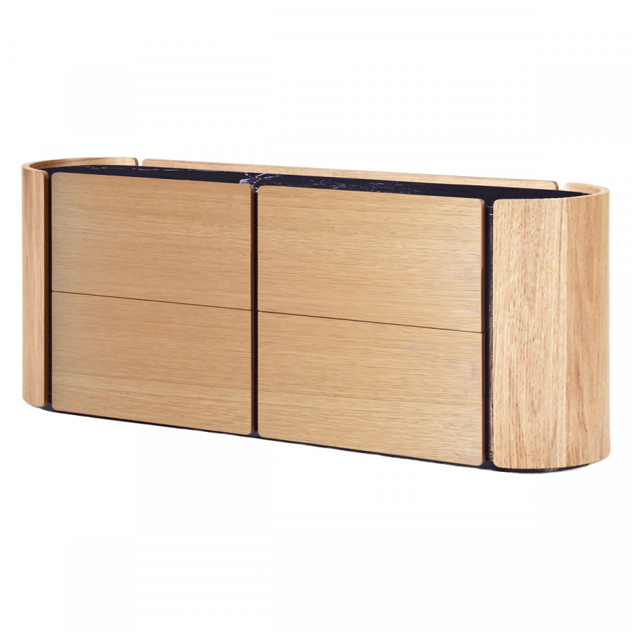 Mobital Burrow Double Dresser 4- Drawers - White Oak