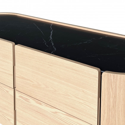 Mobital Burrow Double Dresser 4- Drawers - White Oak