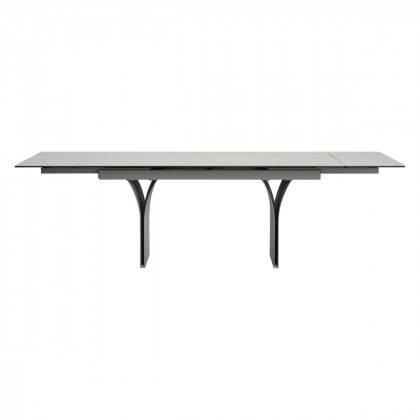 Mobital - Camber Dining Table in Bianco Bocciardato Travertine