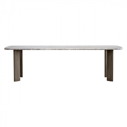 Mobital - Shoku Dining Table in Silver Gray Travertine
