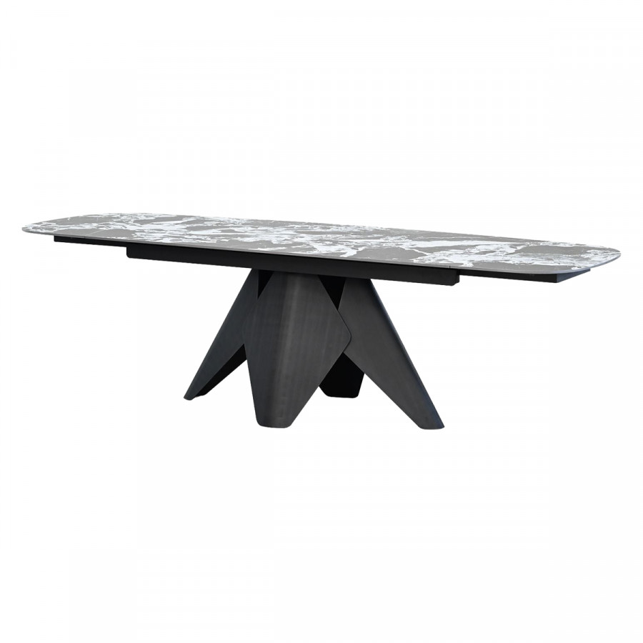Mobital - Taji Double Extension Dining Table in Tourmaline Black