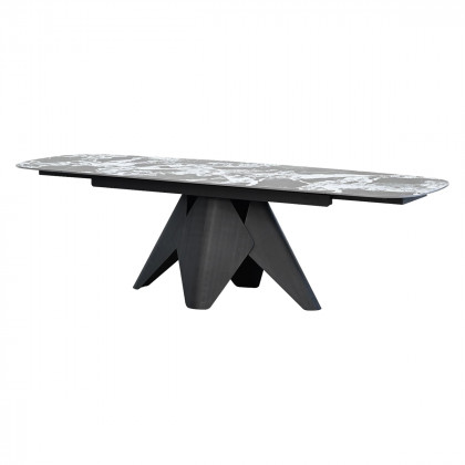 Mobital - Taji Double Extension Dining Table in Tourmaline Black