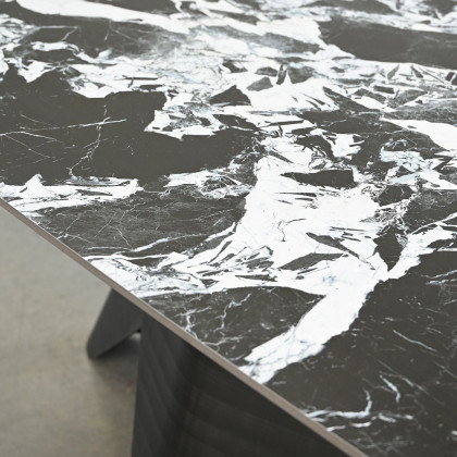 Mobital - Taji Double Extension Dining Table in Tourmaline Black