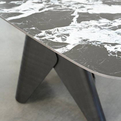 Mobital - Taji Double Extension Dining Table in Tourmaline Black