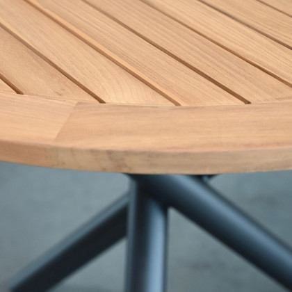 Mobital - Torch Round Dining Table in Teak Top