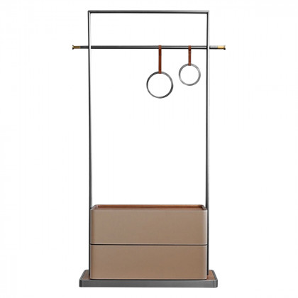 Mobital - Valet Hallway Coat Rack 2-Drawer in Brandy