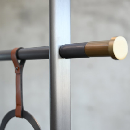 Mobital - Valet Hallway Coat Rack 2-Drawer in Brandy