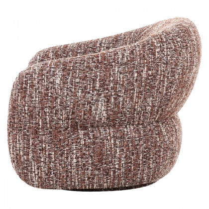 Mobital - Dame Lounge Chair Swivel Two-Toned Pinot