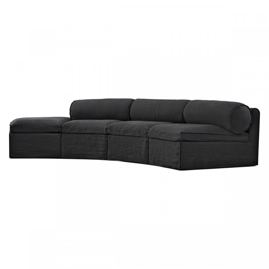 Mobital - Fauna Sectional in Black