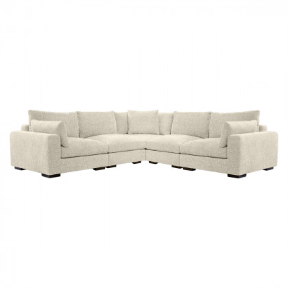 Mobital - Onza Sectional 5-Piece in Oat Tweed