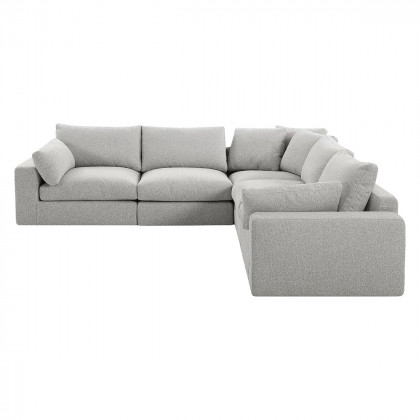 Mobital - Onza Sectional 5-Piece in Oat Tweed
