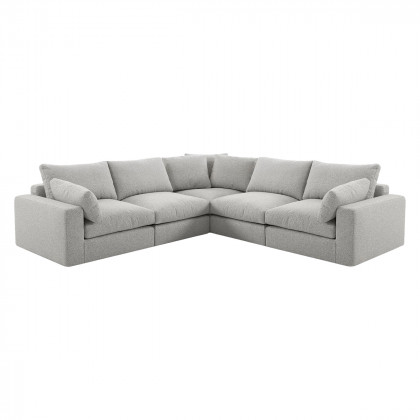 Mobital - Onza Sectional 5-Piece in Oat Tweed