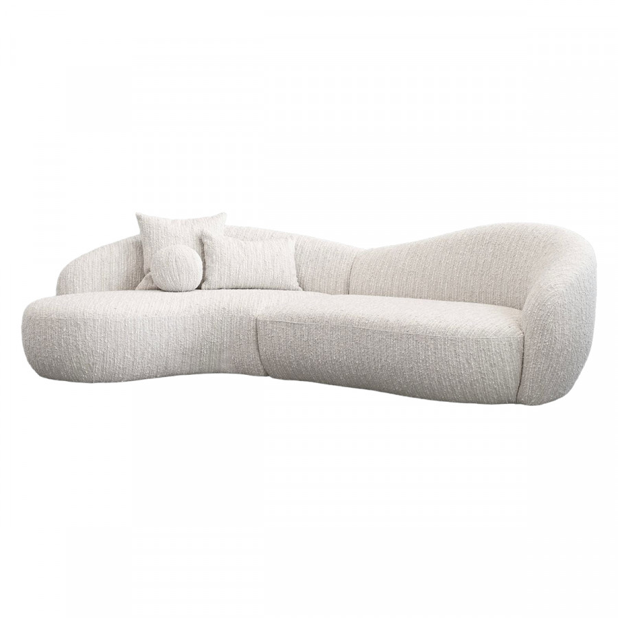 Mobital - Loop Sectional Chaise Facing Left 2-Piece Swiss Coffee