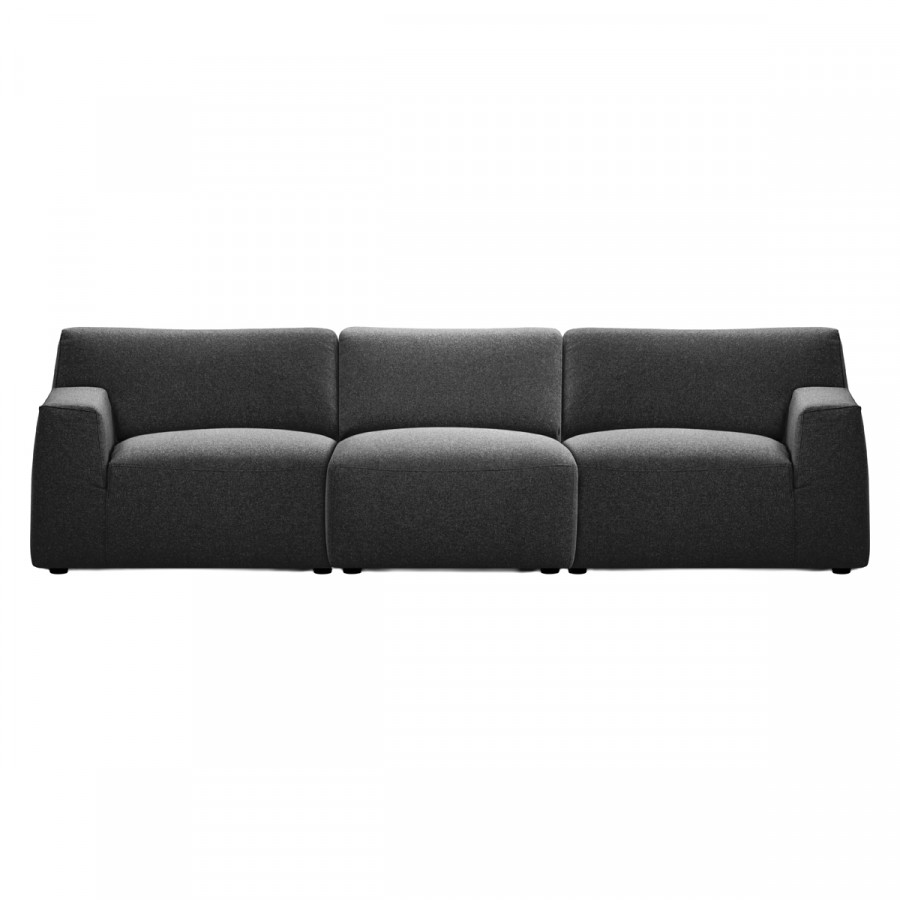 Mobital - Scoop Sofa 3-Seater in Peppercorn Tweed