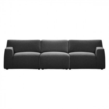 Mobital - Scoop Sofa 3-Seater in Peppercorn Tweed