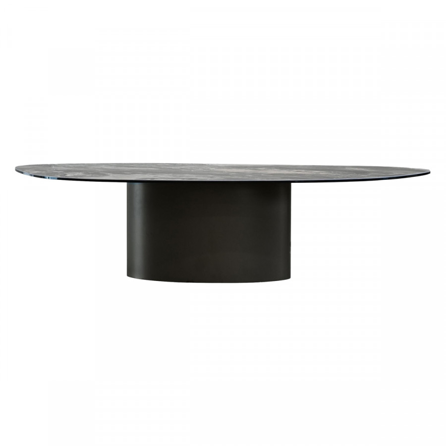 Mobital - Argon Coffee Table in Fantasia Marrone Metallo