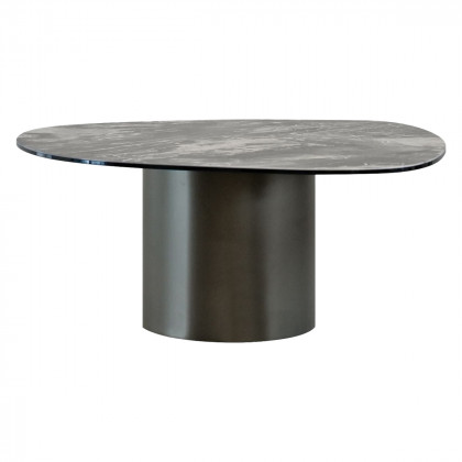 Mobital - Argon Coffee Table in Fantasia Marrone Metallo