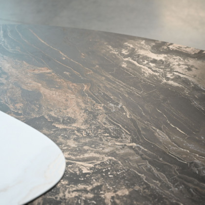 Mobital - Argon Coffee Table in Fantasia Marrone Metallo