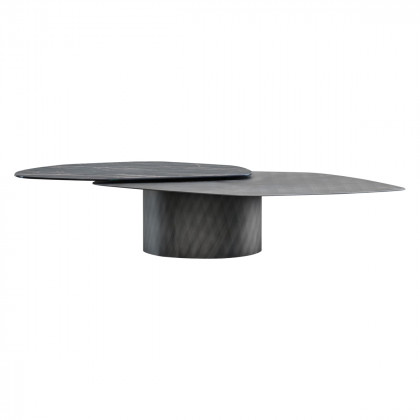 Mobital - Layer Coffee Table in Noir Desir Bocciadato Ceramic Top