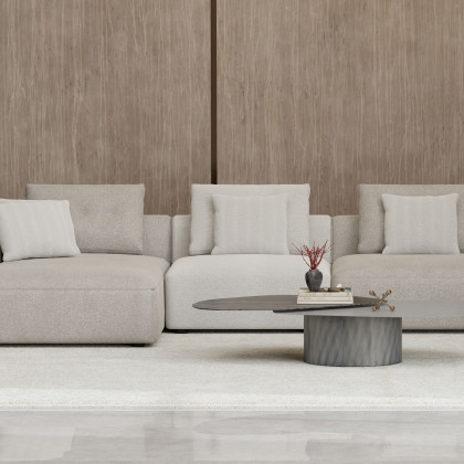 Mobital - Layer Coffee Table in Noir Desir Bocciadato Ceramic Top