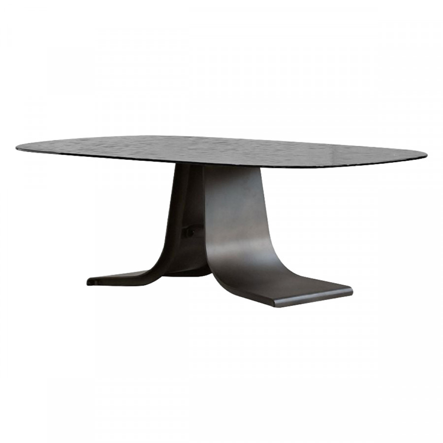 Mobital - Ponza Coffee Table Oval Black Modern