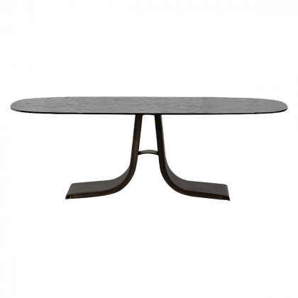 Mobital - Ponza Coffee Table Oval Black Modern