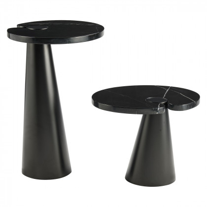 Mobital - Acyl End Table in Low Polished Marquina Black
