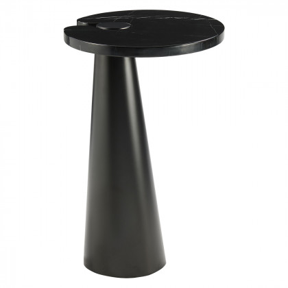 Mobital - Acyl End Table Tall in Polished Marquina Black