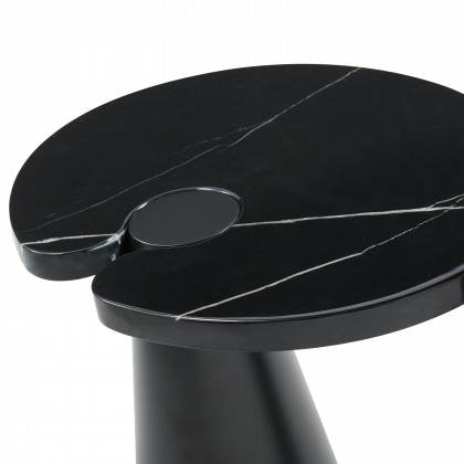 Mobital - Acyl End Table Tall in Polished Marquina Black