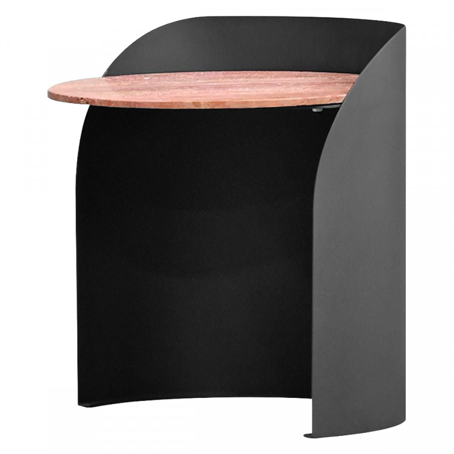 Mobital Leto End Table - Red Travertine Top