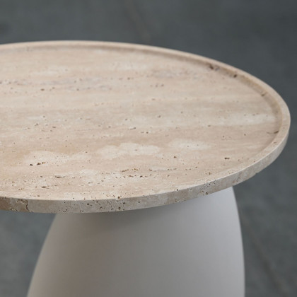 Mobital - Ollo End Table in Natural Travertine Top